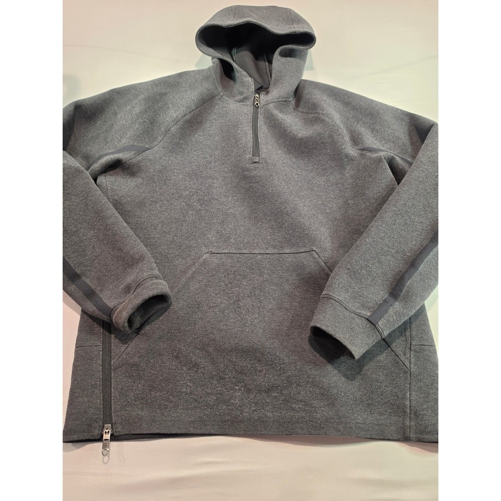 Lululemon Mens Large 1/2 zip Oversized scuba hoodie dark gray